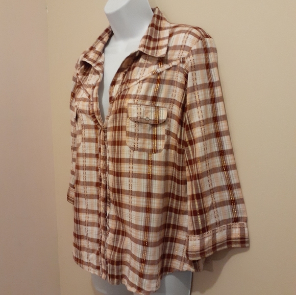 M&Co Western Checked Shirt - Picture 2 of 14